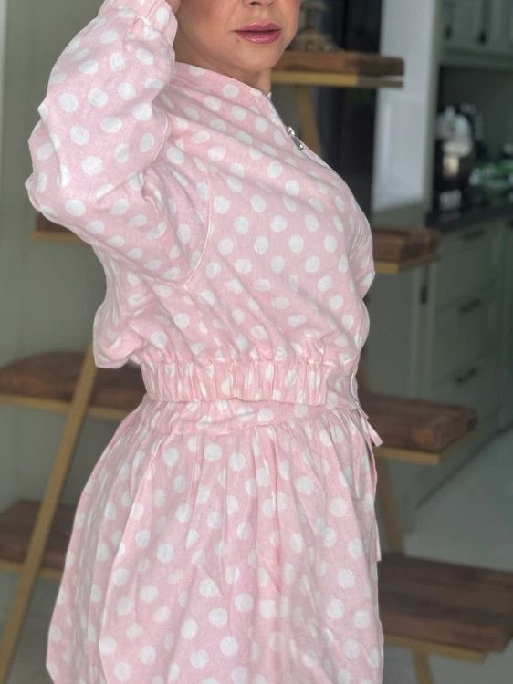 عکس پیرهن صورتی و بامبر جکت مناسب تولد