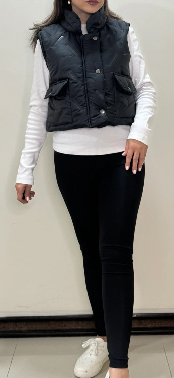 پافر کراپ زنانه اسپرت شیک و قیمت مناسب مشکی