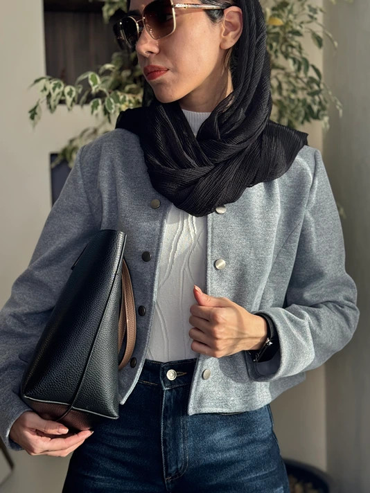 کت فوتر زنانه کراپ کوتاه مناسب استایل کژوال