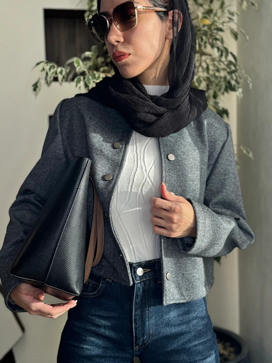 کت فوتر زنانه کراپ ساده و شیک مناسب خرید آنلاین