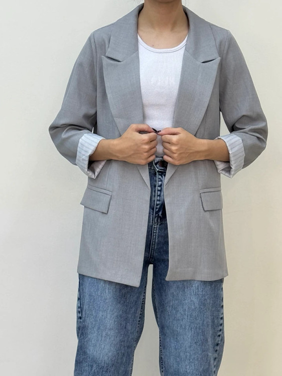 کت اورسایز آستین دوبل زنانه مدل وارداتی شیک و مینیمال