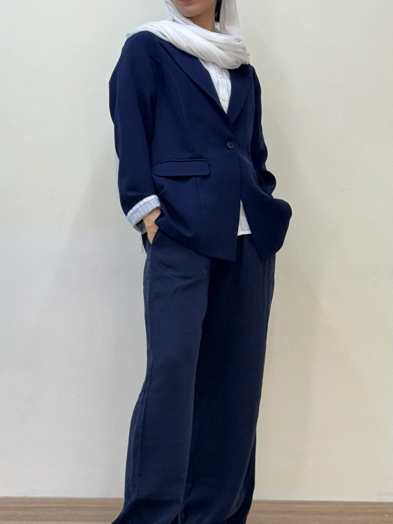 اورسایز زنانه وارداتی آستین دوبل مناسب استایل خاص سورمه اب