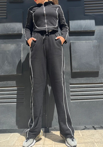 ست سویشرت و شلوار زنانه مشکی وارداتی با کیفیت بالا