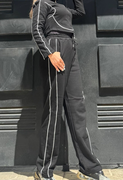 ست سویشرت و شلوار اسپرت مشکی وارداتی مخصوص خرید آنلاین