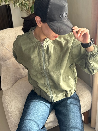 بامبر کوتاه کژوال بهاری کتان گرمپایین سبز ماچا