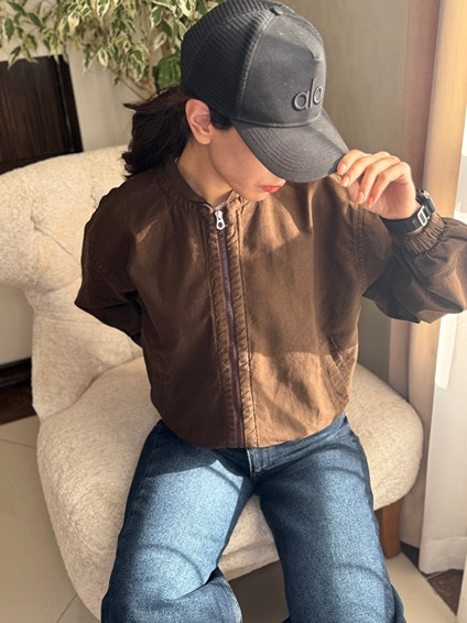 بامبر کوتاه زنانه بهاری کتان گرمپای باکیفیت قهوه ای