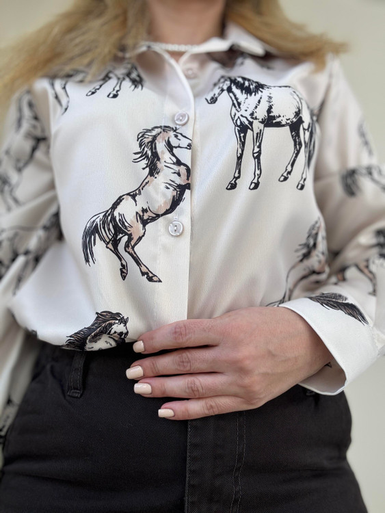 شومیز زنانه مجلسی طرح هرمس - پارچه سیلک، استایل شیک