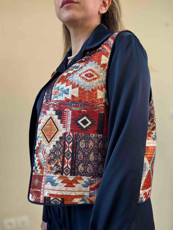 وست زنانه طرح سنتی رنگی سایز ۱ و ۲