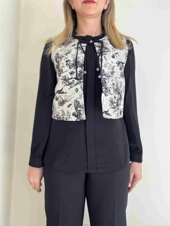 شومیز مشکی خاص زنانه مناسب خاص پسندان