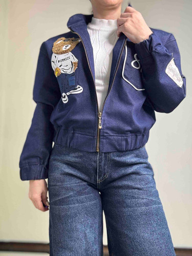 کت جین طرح خز تدی، مناسب استایل بهاره و پاییزه اسپرت و خاص