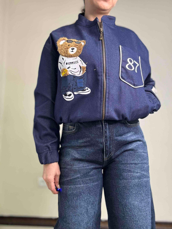 کت جین تدی دخترانه، مناسب فصل پاییز و بهارفری سایز ۳۶-۴۲